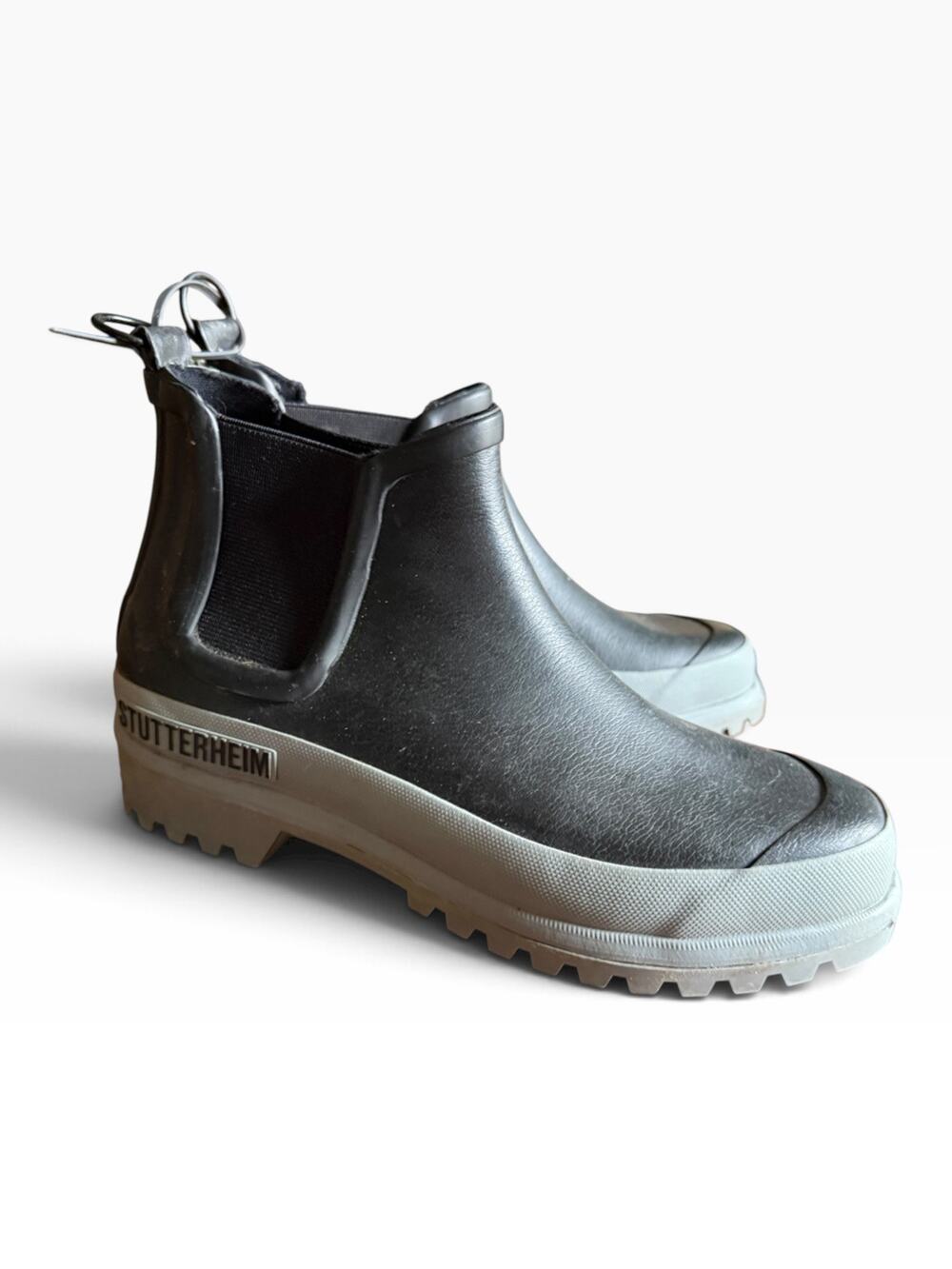 Stutterheim Black Chelsea Rain Boots Size 38
